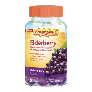 Emergen-C Elderberry Vitamin C Gummies, Immune Support, Berry, 36 Gummies