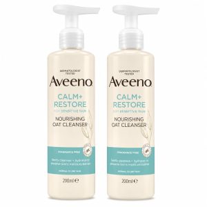 Aveeno Calm + Restore Nourishing Oat Cleanser 7.8oz (Pack of 2)