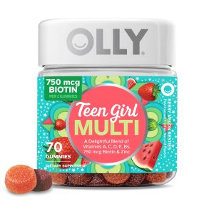 OLLY Teen Girl Multi Gummy, Healthy Skin and Immune Support*- 70 Count