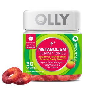 OLLY Metabolism Gummy Rings, Cellular Energy Supplement,* ACV - 30 Count