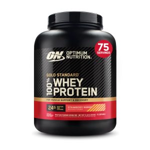 Optimum Nutrition Gold Standard Whey Protein Powder, Strawberry Banana, 5LB