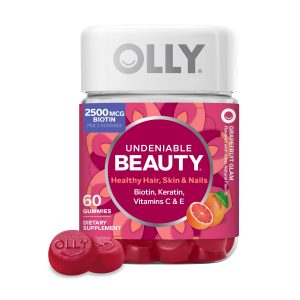 OLLY Hair Skin and Nails Gummies, Undeniable Beauty, Biotin - 60 Count