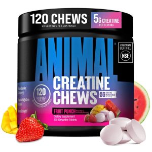 Animal Creatine Monohydrate Chews for Men & Women | Fruit Punch 120 Count
