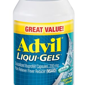 Advil Liqui-Gels, Ibuprofen 200mg, Pain Relief, 200 Capsules