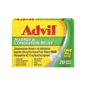 Advil Allergy Relief, Ibuprofen 200mg, Pain Relief, 20 Tablets