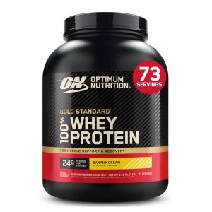 Optimum Nutrition Gold Standard Whey Protein Powder, Banana Cream, 5 LB