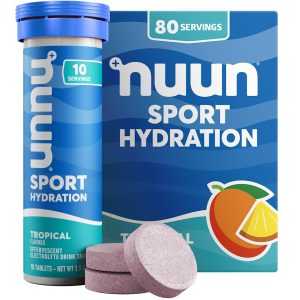 Nuun Sport Electrolyte Tablets, Tropical Flavor, GF & Vegan, 8 Pack