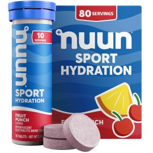 Nuun Sport Electrolyte Tablets, Fruit Punch Flavor, GF & Vegan, 8 Pack