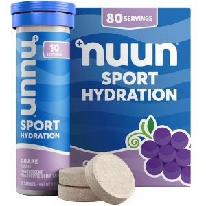 Nuun Sport Electrolyte Tablets Grape, GF & Vegan, 8 Pack