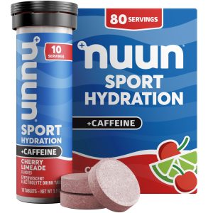 Nuun Sport Electrolyte Tablets with Caffeine Cherry Limeade, 8 Pack